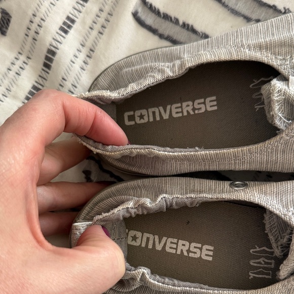 Converse Light Gray Slip-On Shoes - Picture 2 of 6
